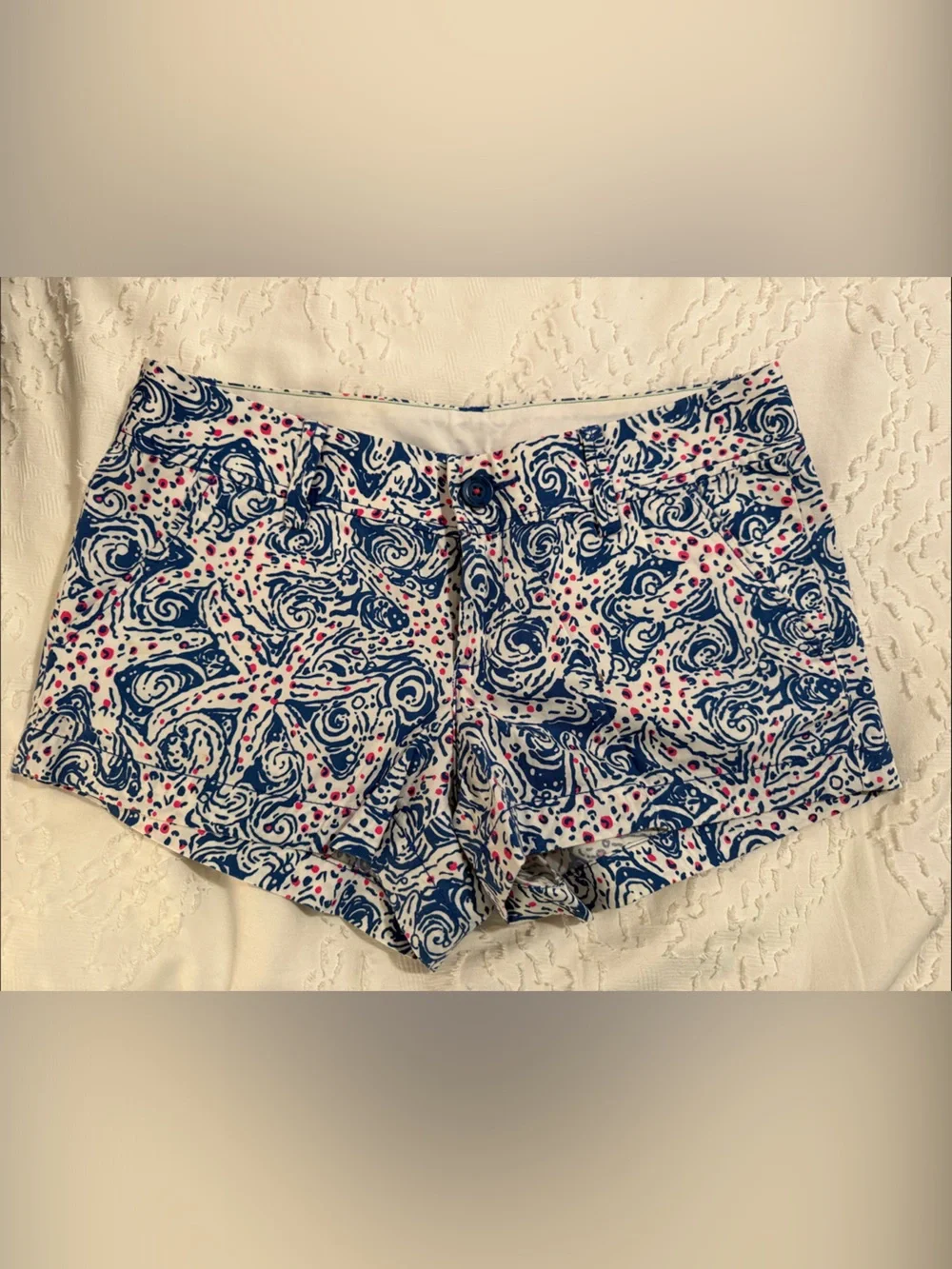 Lilly Pulitzer The Walsh Short in Indigo Star Crush Starfish Blue print - Picture 1 of 9